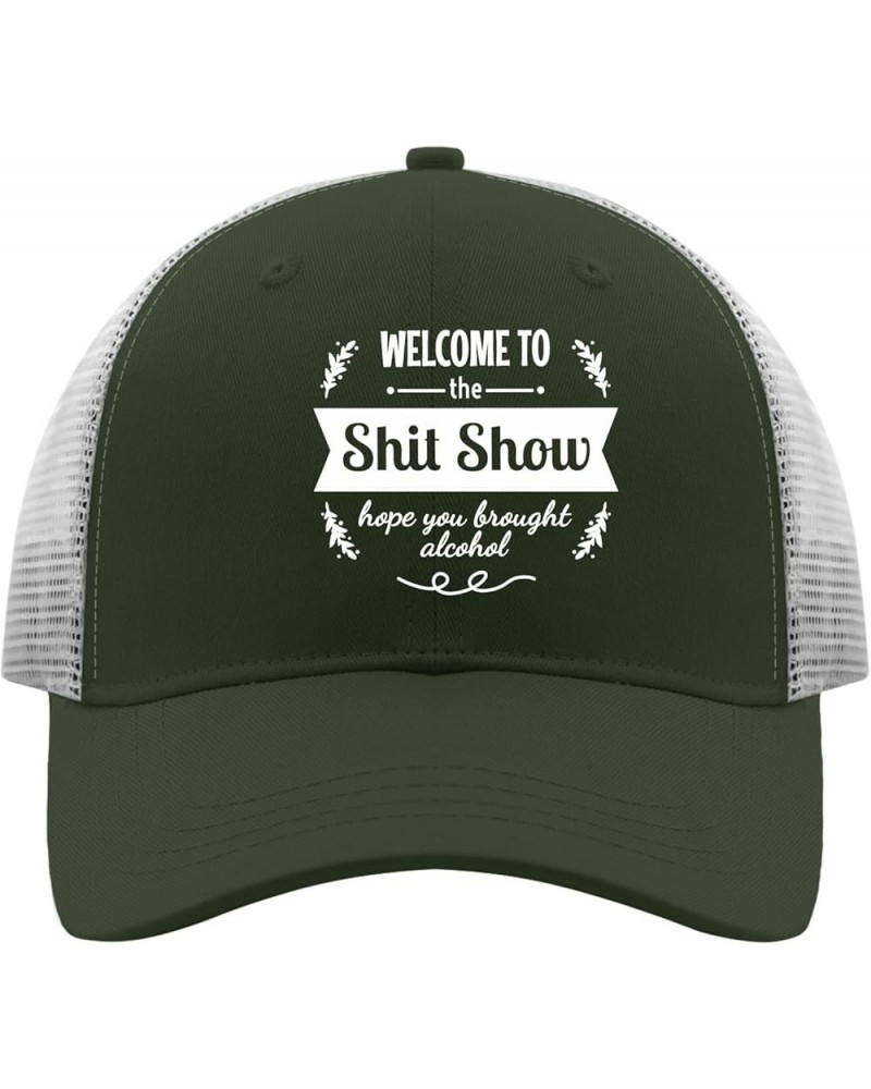 Welcome to The Shit Show hat River hat Apricot Black Bucket hat Gifts for Him Golf Cap Army Green 2 $12.31 Sun Hats