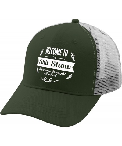 Welcome to The Shit Show hat River hat Apricot Black Bucket hat Gifts for Him Golf Cap Army Green 2 $12.31 Sun Hats