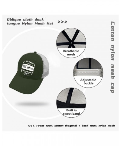 Welcome to The Shit Show hat River hat Apricot Black Bucket hat Gifts for Him Golf Cap Army Green 2 $12.31 Sun Hats