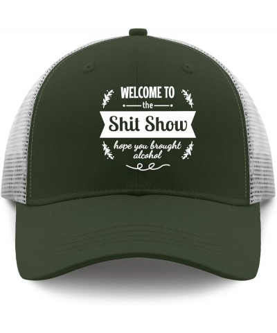 Welcome to The Shit Show hat River hat Apricot Black Bucket hat Gifts for Him Golf Cap Army Green 2 $12.31 Sun Hats