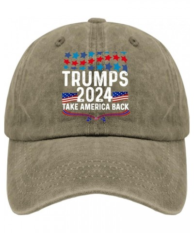 Baseball Cap Trump Summer Caps for Women's Hiking Hats Quick Dry Trumps 2024 Sun Cap Pigment Khaki $11.38 Visors