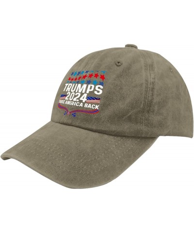 Baseball Cap Trump Summer Caps for Women's Hiking Hats Quick Dry Trumps 2024 Sun Cap Pigment Khaki $11.38 Visors