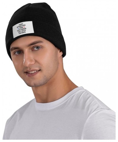 I Want Reparations from Every Moron That Voted for Biden Funny Gifts Beanie Hat Adult Skull Cap Knit Hat Black Black $9.79 Sk...