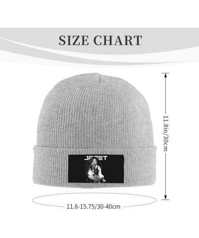 Janet Music Jacksons Daily Beanie Hat Warm Knit Skull Cap Cuffed Cap Headwear Beanies for Men Women Black Gray $11.39 Skullie...