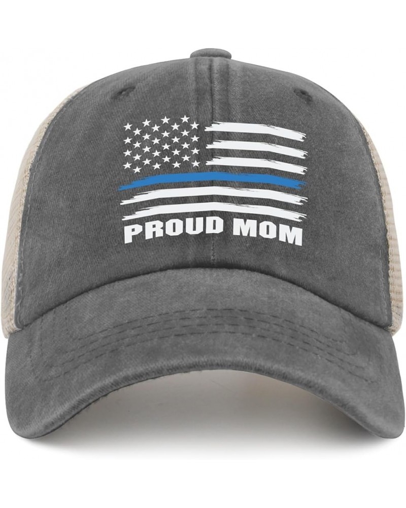 Proud Mom Trucker Hat Women Baseball Hat Dad Hat Gifts for Grandma Running Caps Gray02 $11.53 Sun Hats