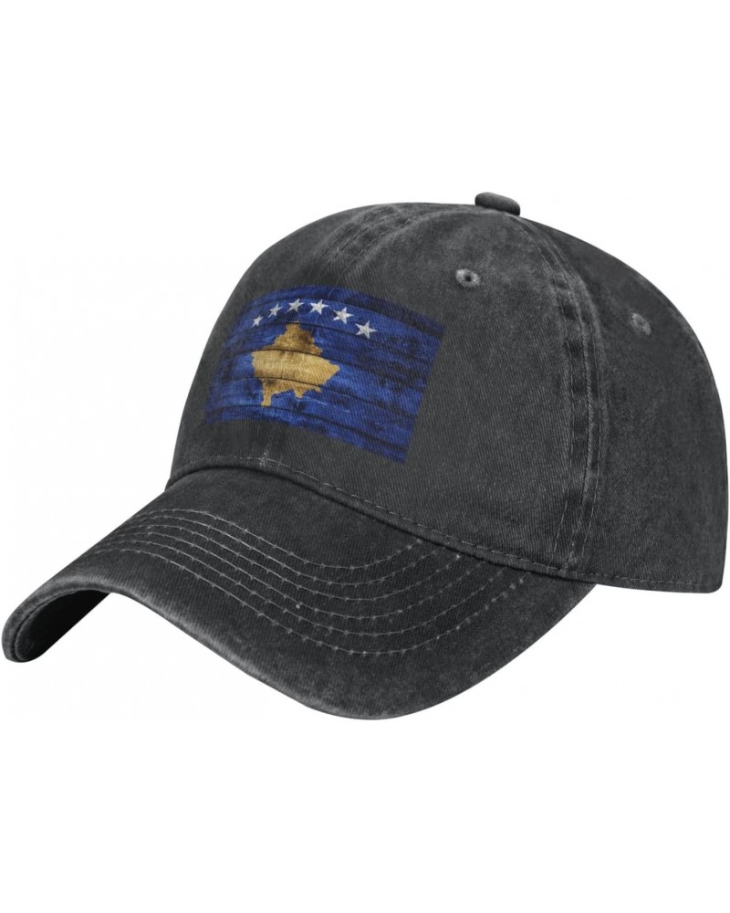 Flag of Kosovo Vintage Denim Baseball Cap Cowboy Hat Classic Adjustable $9.82 Baseball Caps