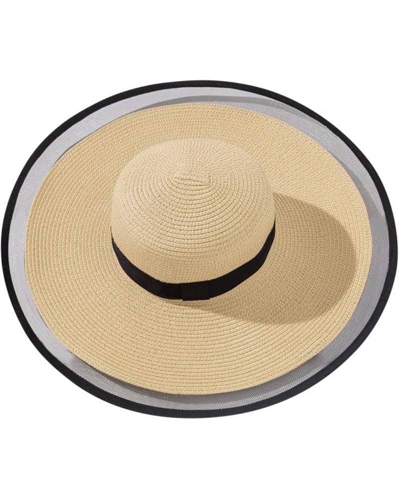 Women's Outdoor UV-Protection-Foldable Straw Panama Hat Fedora Bucket Hat for Hiking Summer Beach Travel Garden G3-khaki $8.7...