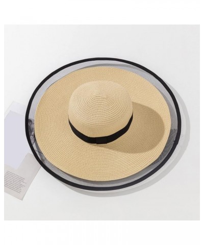 Women's Outdoor UV-Protection-Foldable Straw Panama Hat Fedora Bucket Hat for Hiking Summer Beach Travel Garden G3-khaki $8.7...