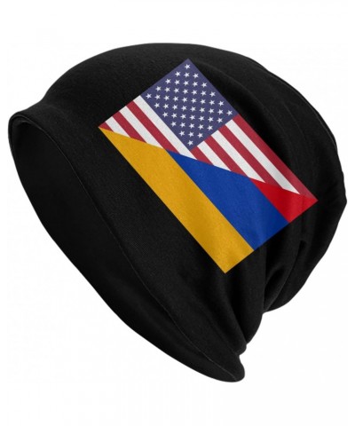 America Armenia Friendship Flag Beanie Hat Slouchy Warm Soft Skull Caps Knit Hat for Men Women Black $9.36 Skullies & Beanies