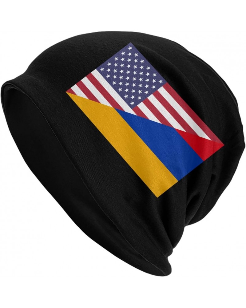 America Armenia Friendship Flag Beanie Hat Slouchy Warm Soft Skull Caps Knit Hat for Men Women Black $9.36 Skullies & Beanies