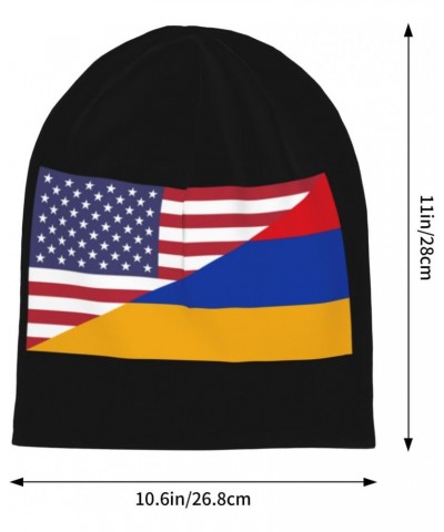 America Armenia Friendship Flag Beanie Hat Slouchy Warm Soft Skull Caps Knit Hat for Men Women Black $9.36 Skullies & Beanies