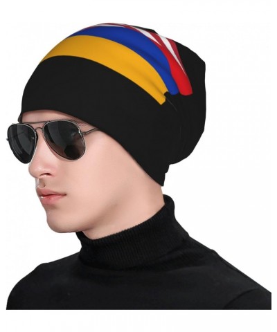 America Armenia Friendship Flag Beanie Hat Slouchy Warm Soft Skull Caps Knit Hat for Men Women Black $9.36 Skullies & Beanies