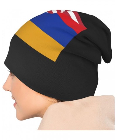 America Armenia Friendship Flag Beanie Hat Slouchy Warm Soft Skull Caps Knit Hat for Men Women Black $9.36 Skullies & Beanies