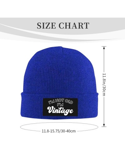 I'm Not Old I'm Vintage Funny Winter Warm Knitted Beanie Cap Forunisex Blue $10.07 Skullies & Beanies