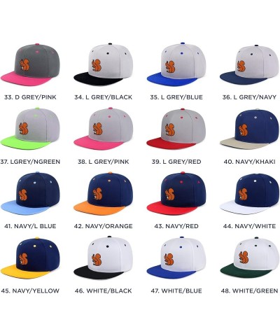 Squirrel Hip-Hop Snapback Hat Embroidered Baseball Cap Hamster Chipmunks 27. Blue/Red $14.24 Baseball Caps