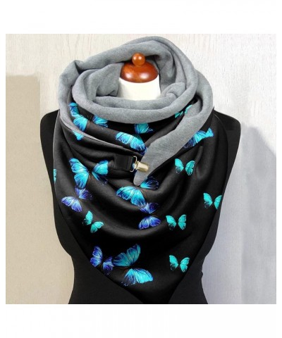 Scarves Button Shawls Wrap Women Soft Printing Casual Fashion Warm Scarf Tan Shawls (A 1, One Size) (Color : B1, Size : One S...