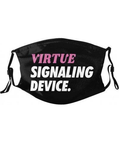 Virtue Signaling Device Face Mask Adjustable Breathable Balaclava with Filter Black $12.31 Balaclavas