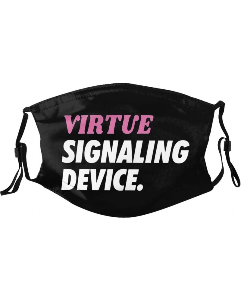 Virtue Signaling Device Face Mask Adjustable Breathable Balaclava with Filter Black $12.31 Balaclavas