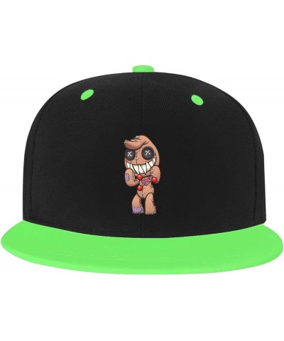 Cartoon Voodoo Doll Baseball Cap for Men Women Snapback Hat Adjustable Flat Bill Hats Green $11.62 Baseball Caps