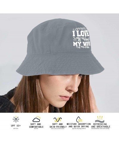 I Love It When My Wife Lets Me Go Golfing Bucket Hats Bucket Hats Packable Women Hats for Vacation Accessories for Light Grey...