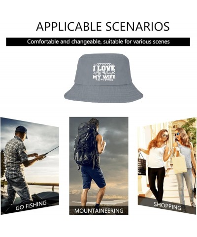 I Love It When My Wife Lets Me Go Golfing Bucket Hats Bucket Hats Packable Women Hats for Vacation Accessories for Light Grey...