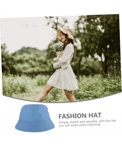 2pcs Bucket Hat Fishing Hat Cotton Women's Literature and Art Sky-bluex4pcs $8.55 Sun Hats