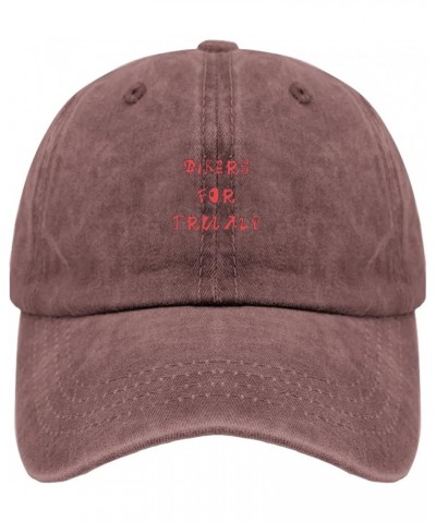 Baseball Caps Biden Fashion Caps for Men's Cute Baseball Caps Breathable bikerss for Trump Baseball Cap Men Wine Red $7.77 Vi...