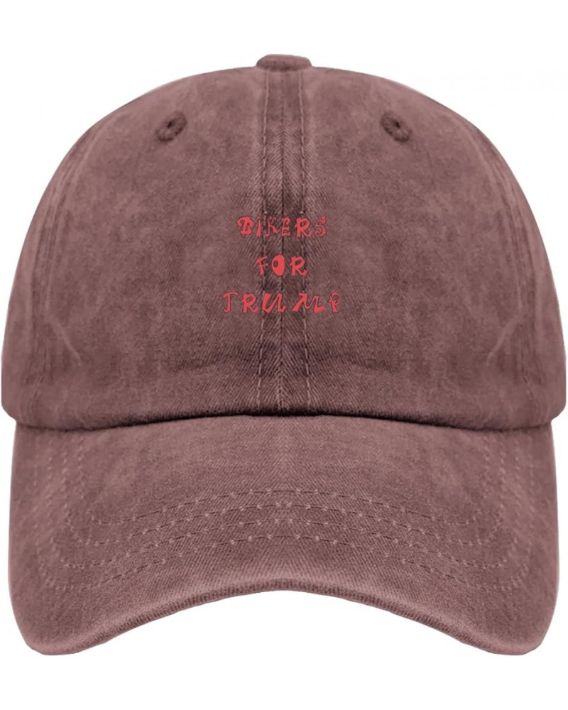 Baseball Caps Biden Fashion Caps for Men's Cute Baseball Caps Breathable bikerss for Trump Baseball Cap Men Wine Red $7.77 Vi...