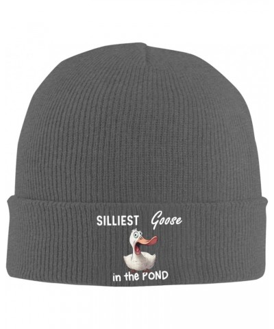 Silliest Goose in The Pond Fashionable Knitted Hats Cozy Elegance for Men Women7 Deep Heather $12.95 Skullies & Beanies