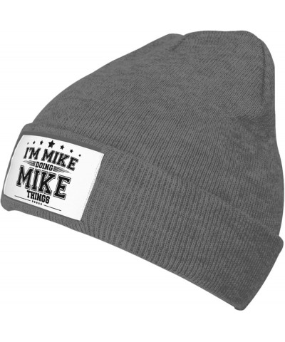 I'm Mike Doing Mike Beanie Knit Skull Cap Black Warm Cozy Knitted Hat Deep Heather $13.61 Skullies & Beanies