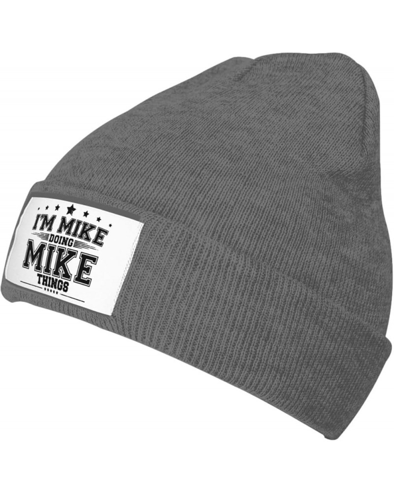 I'm Mike Doing Mike Beanie Knit Skull Cap Black Warm Cozy Knitted Hat Deep Heather $13.61 Skullies & Beanies