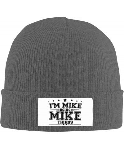 I'm Mike Doing Mike Beanie Knit Skull Cap Black Warm Cozy Knitted Hat Deep Heather $13.61 Skullies & Beanies