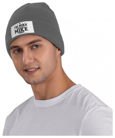 I'm Mike Doing Mike Beanie Knit Skull Cap Black Warm Cozy Knitted Hat Deep Heather $13.61 Skullies & Beanies