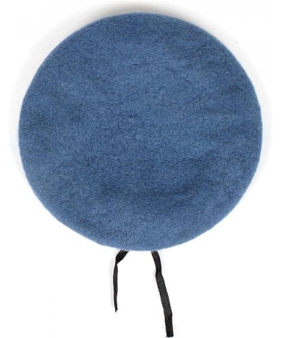 Women's Wool Beret Paperboy Navy Beanie Hat Newsboy Beanie Hat Sky Blue $11.71 Berets