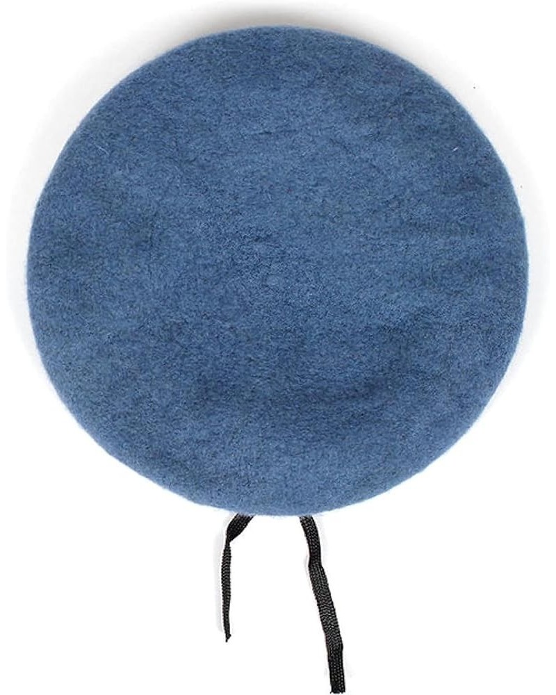 Women's Wool Beret Paperboy Navy Beanie Hat Newsboy Beanie Hat Sky Blue $11.71 Berets