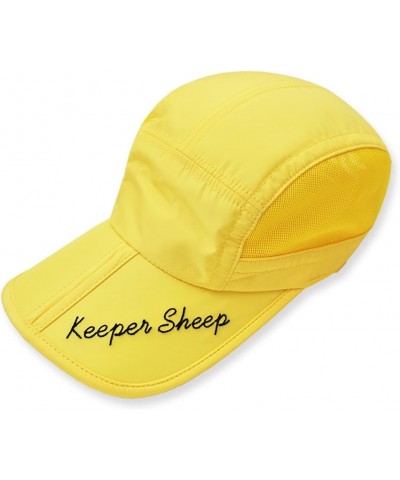 Packable Sun Hat, Women Folding Summer Sun Cap, Men Foldable Outdoor Hat Yellow $10.69 Sun Hats