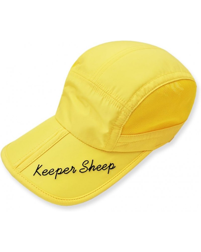 Packable Sun Hat, Women Folding Summer Sun Cap, Men Foldable Outdoor Hat Yellow $10.69 Sun Hats