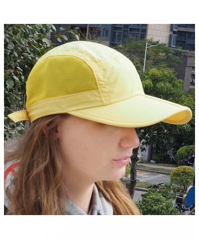 Packable Sun Hat, Women Folding Summer Sun Cap, Men Foldable Outdoor Hat Yellow $10.69 Sun Hats