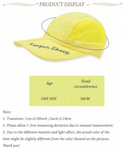 Packable Sun Hat, Women Folding Summer Sun Cap, Men Foldable Outdoor Hat Yellow $10.69 Sun Hats