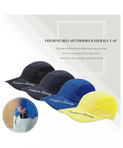 Packable Sun Hat, Women Folding Summer Sun Cap, Men Foldable Outdoor Hat Yellow $10.69 Sun Hats