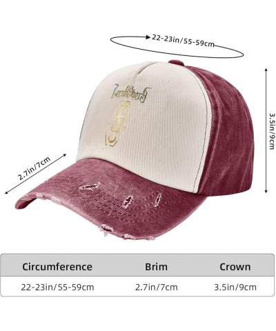 Mans Women's Vintage Washed Distressed Baseball Cap Music Festival Hats Dark Red $13.13 Baseball Caps