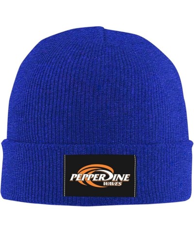 Pepperdine University Stretch Beanie Knit Hat for Men Women Winter Fall Spring Warm Cap Blue $13.19 Skullies & Beanies