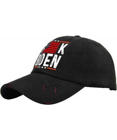 Ball Cap Biden Workout Hats for Women's Beach Baseball Caps Light Weight Fuckk Biden Sun Cap Allblack $7.84 Baseball Caps