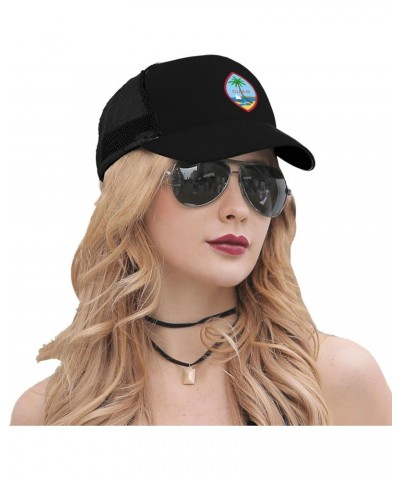 Seal of Guam Pattern Printing Baseball Cap All Day Comfort, Versatile & Stylish, Snap Back One Size Black $13.68 Baseball Caps