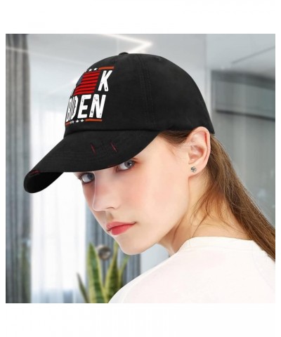 Ball Cap Biden Workout Hats for Women's Beach Baseball Caps Light Weight Fuckk Biden Sun Cap Allblack $7.84 Baseball Caps