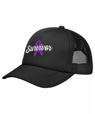 Craniosynostosis Survivor Home Baseball Cap Adjustable Casual Mesh Hats Duck Tongue Hat for Men Women22 Black $11.86 Baseball...