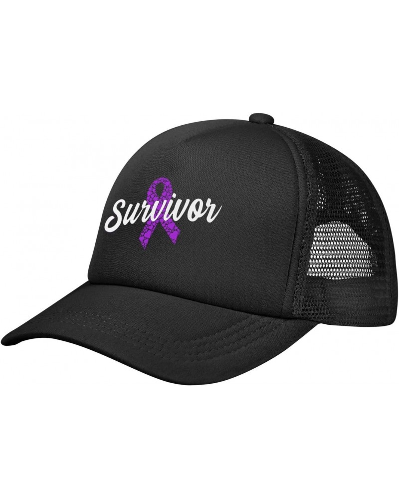 Craniosynostosis Survivor Home Baseball Cap Adjustable Casual Mesh Hats Duck Tongue Hat for Men Women22 Black $11.86 Baseball...