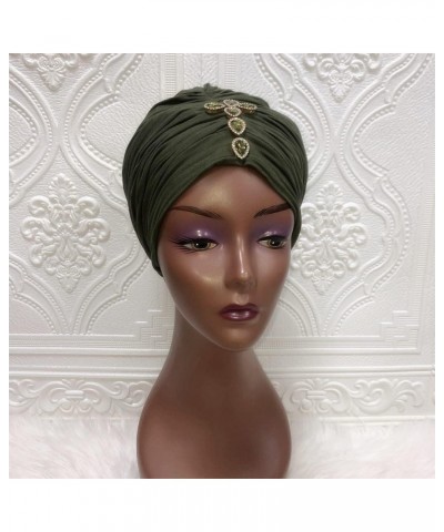 MSBRIC African Gele Headtie Muslim Hijab Cap with Beads for Party Headtie Head Wraps Turban Cap Wedding Hats Caps - Design on...