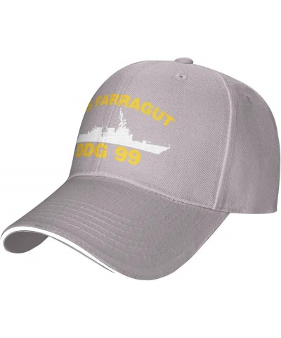 USS Farragut DDG 99 Flag Cowboy Hats Baseball Caps Vintage Sandwich Cap Children Cap Gray $16.89 Newsboy Caps