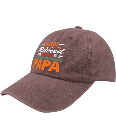 I'm not Retired I'm a Professional papa Trucker hat Womans hat Pigment Black Mens Hats and caps Gifts for Grandma Wine Red $1...